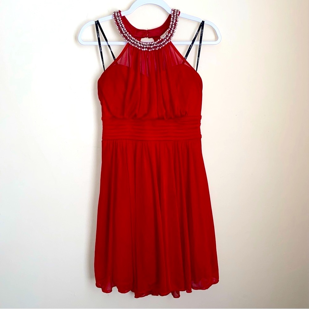 Speechless Red Halter Top Dress - Size 13